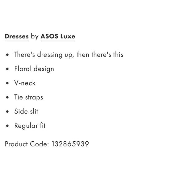ASOS Luxe NWT 3D Tie Shoulder High Slit Pink Floral Maxi Formal Dress Size 14 - Picture 4 of 9